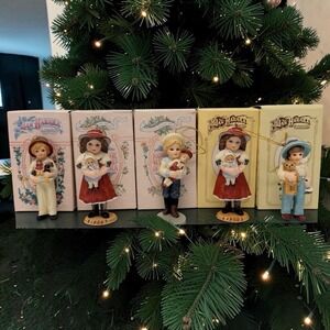 Jan Hagara Vintage 
 Christmas Ornament Figurine Lot of 6 w/ Boxes